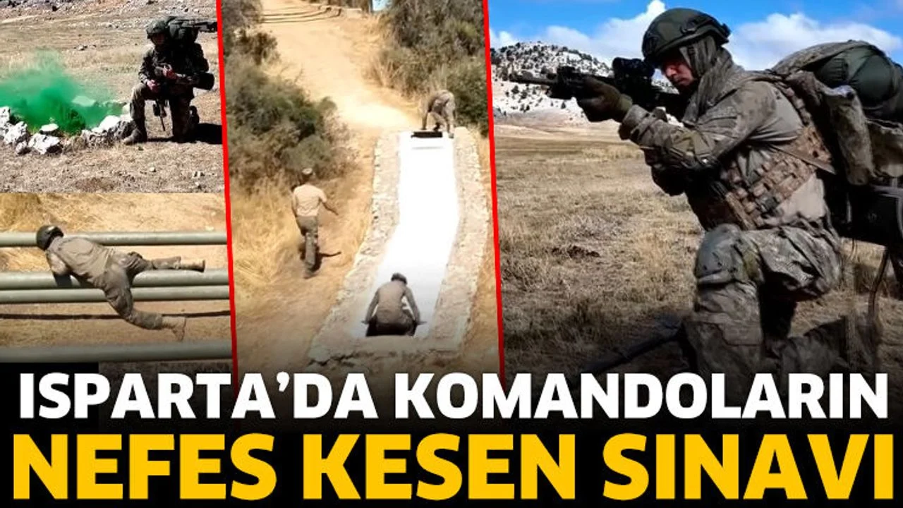 Isparta’da komandoların nefes kesen sınavı