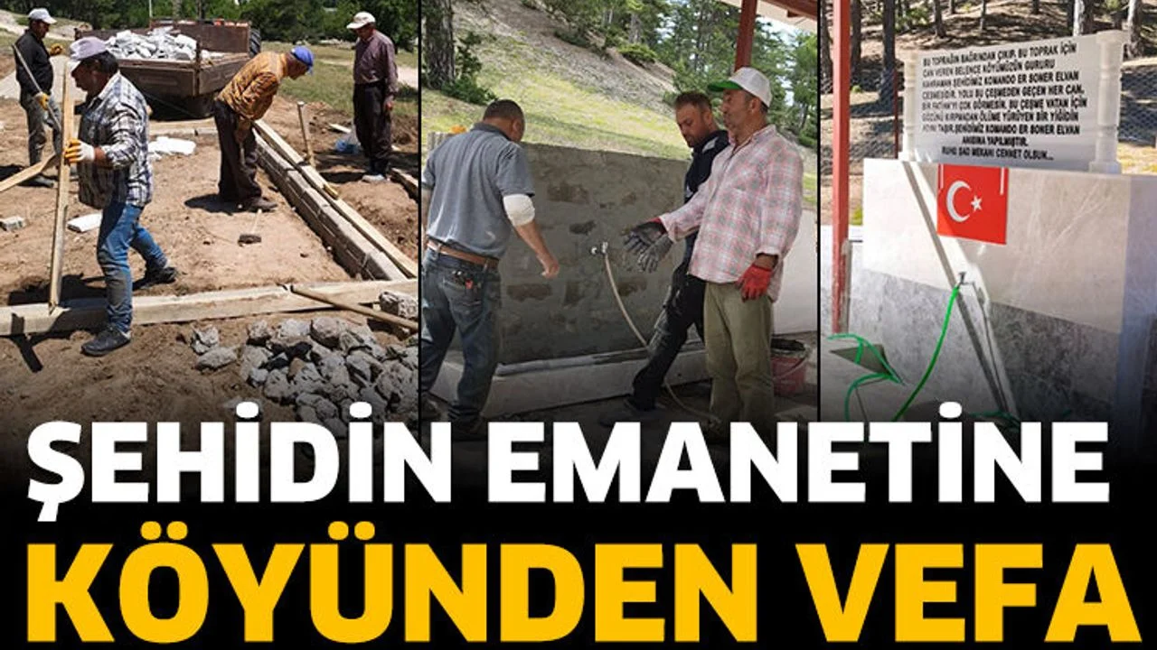 Şehidin emanetine köyünden vefa