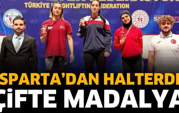 Isparta’dan halterde çifte madalya