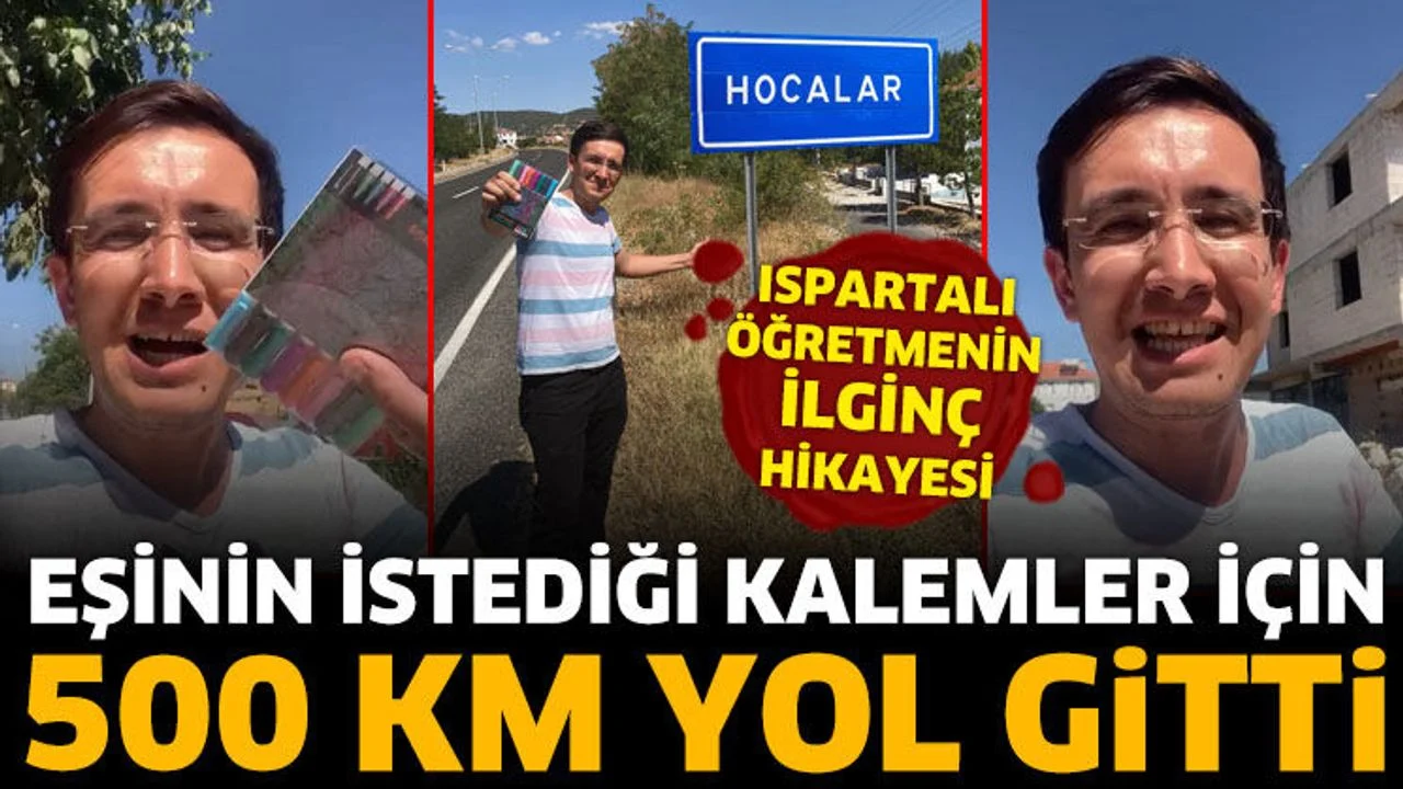 Eşinin istediği kalemler için 500 KM yol gitti