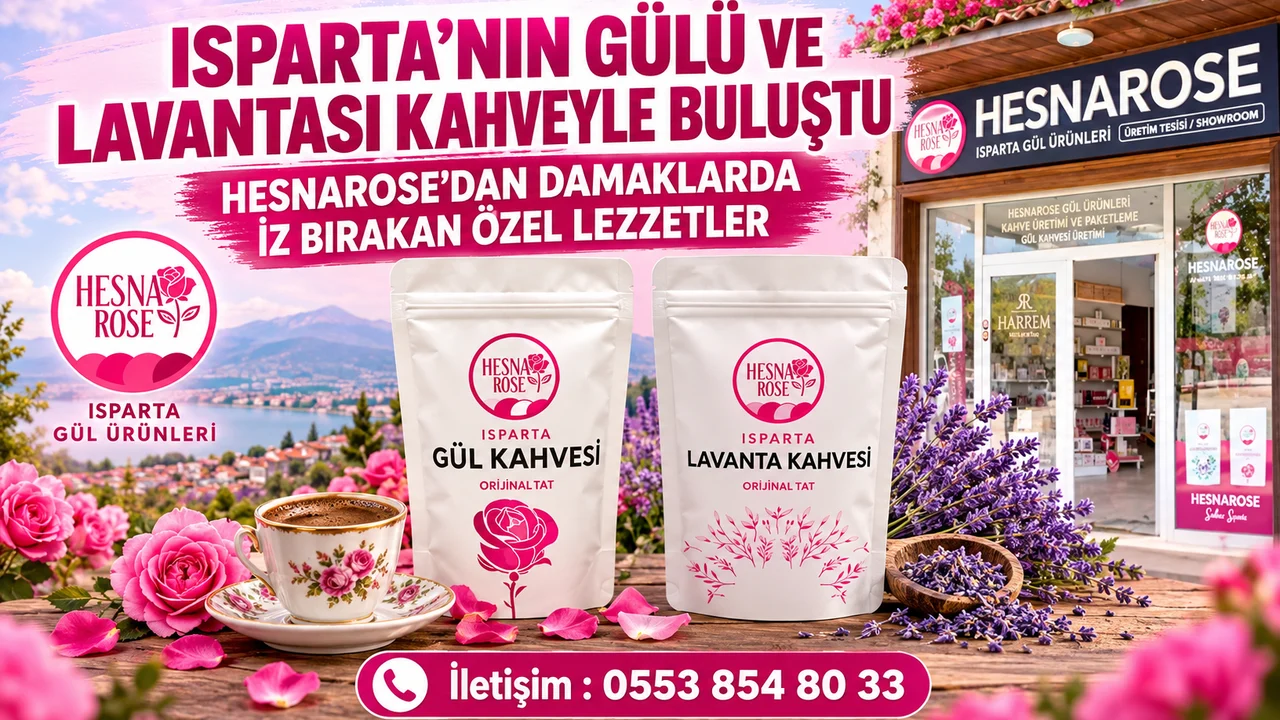 ISPARTA’NIN GÜLÜ VE LAVANTASI KAHVEYLE BULUŞTU! HESNAROSE’DAN DAMAKLARDA İZ BIRAKAN ÖZEL LEZZETLER