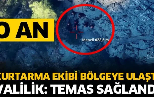 Kurtarma ekibi bölgeye ulaştı! Valilik: Temas sağlandı
