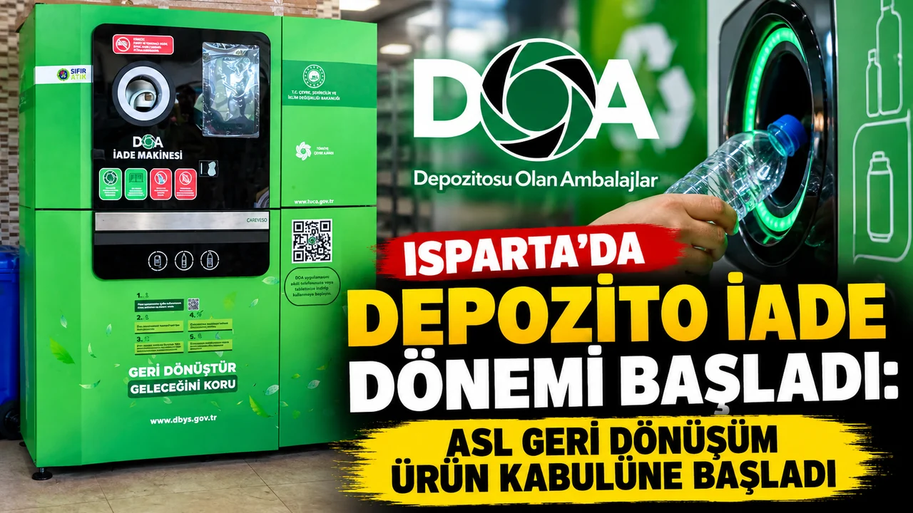ISPARTA’DA DEPOZİTO İADE DÖNEMİ BAŞLADI: ASL GERİ DÖNÜŞÜM ÜRÜN KABULÜNE BAŞLADI