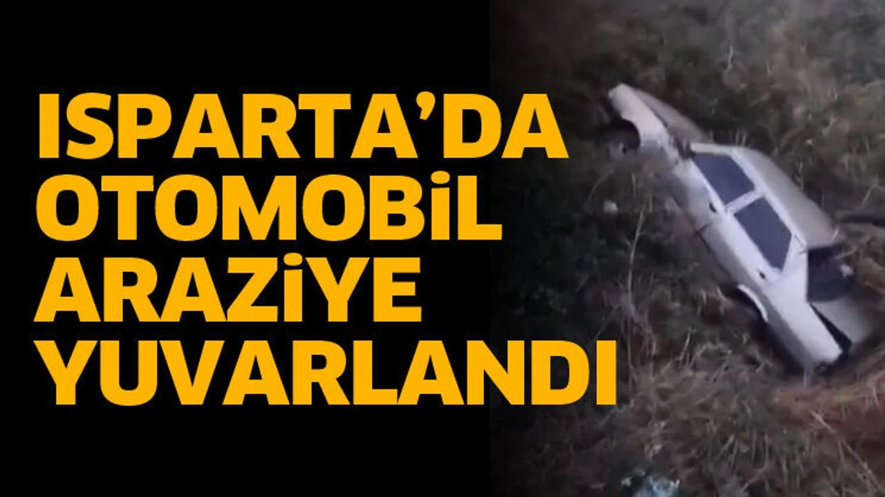 Otomobil yuvarlandı!