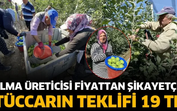 Elma üreticisi fiyattan şikayetçi: Tüccarın teklifi 19 TL