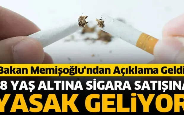 18 yaş altına sigara satışına yasak geliyor