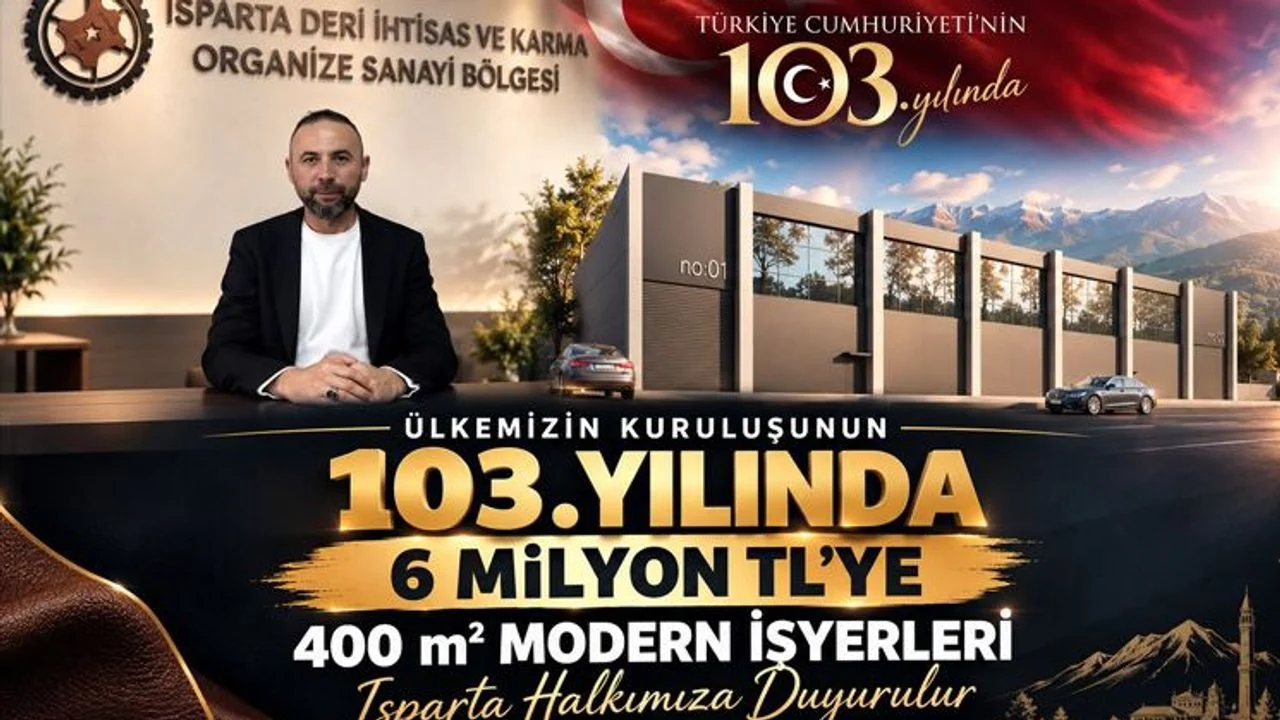 Isparta’da sanayicilere 6 Milyon TL’ye iş yeri fırsatı