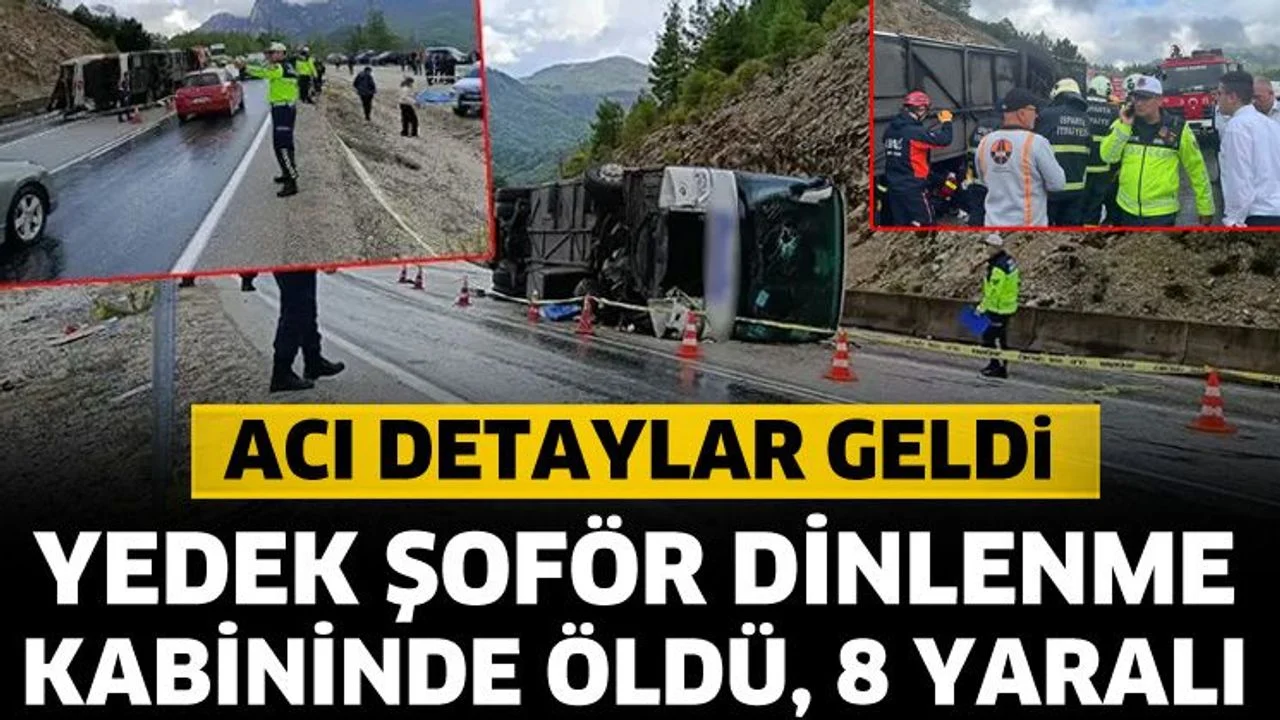 Yedek şoför dinlenme kabininde öldü, 8 yaralı