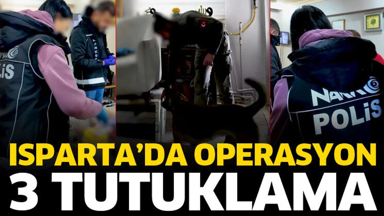 Isparta’da uyuşturucu operasyonlarında 3 şüpheli tutuklandı