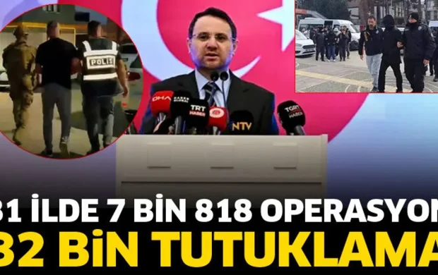 Bakan Gürlek: 8 ayda 32 bin 882 şüpheli tutuklandı