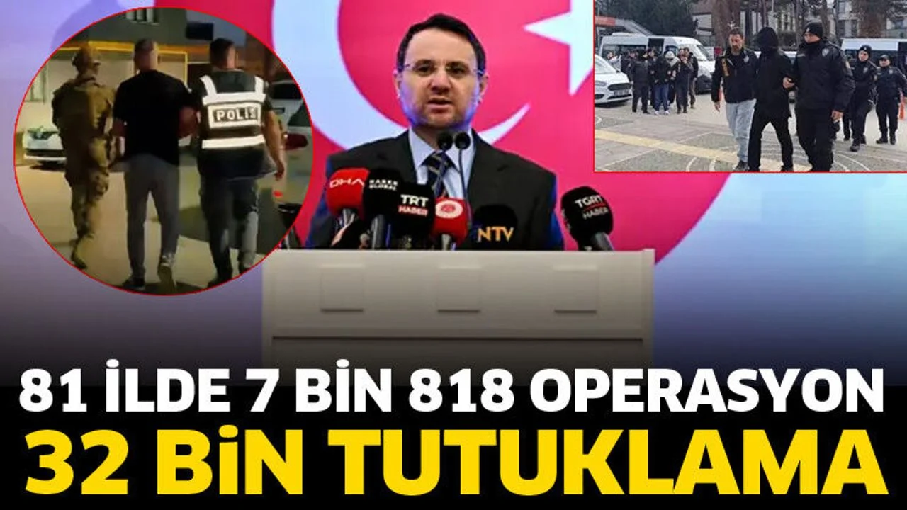 Bakan Gürlek: 8 ayda 32 bin 882 şüpheli tutuklandı