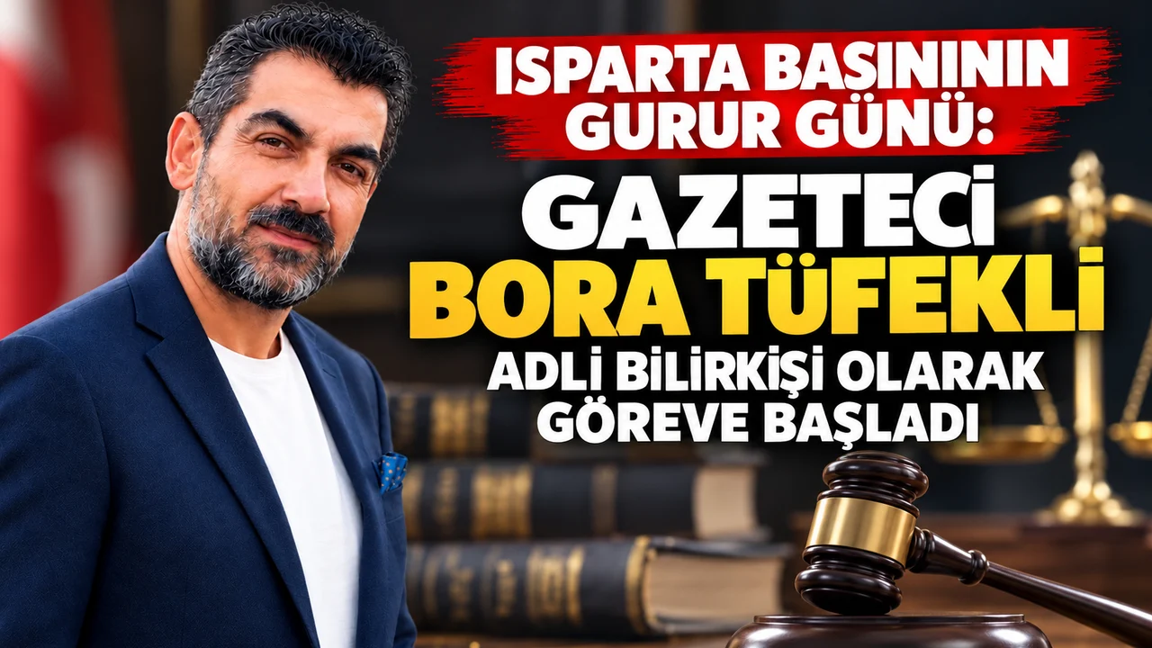 ISPARTA BASINININ GURUR GÜNÜ: GAZETECİ BORA TÜFEKLİ ADLİ BİLİRKİŞİ OLARAK GÖREVE BAŞLADI