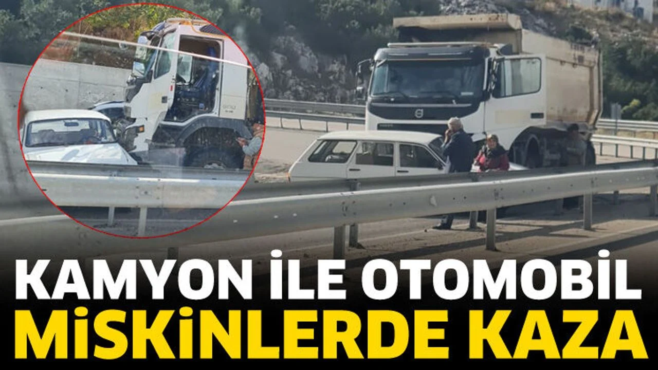 Eğirdir’de kamyon ile otomobil çarpıştı