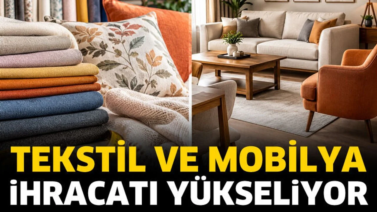 Tekstil ve mobilya ihracatı yükseliyor