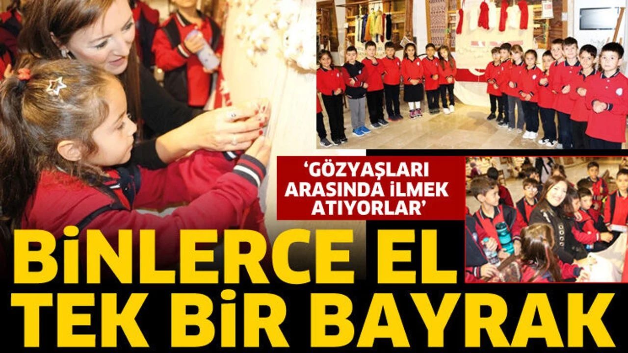 Binlerce el, tek bir bayrak; Isparta'da ilmek ilmek dokunan ay yıldız