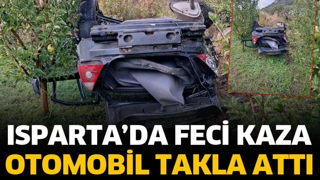 Otomobil takla attı! Sürücü yaralandı