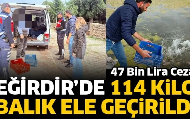Eğirdir’de 114 kilo balık ele geçirildi