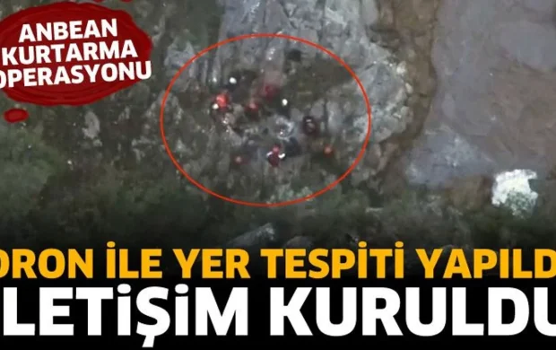 Dron ile yer tespiti yapılıp, iletişim kuruldu