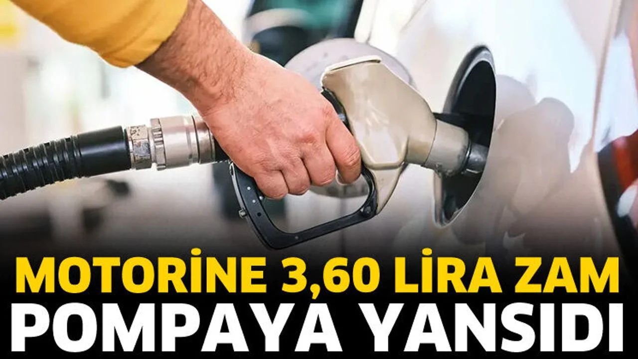 Motorine 3,60 lira zam pompaya yansıdı