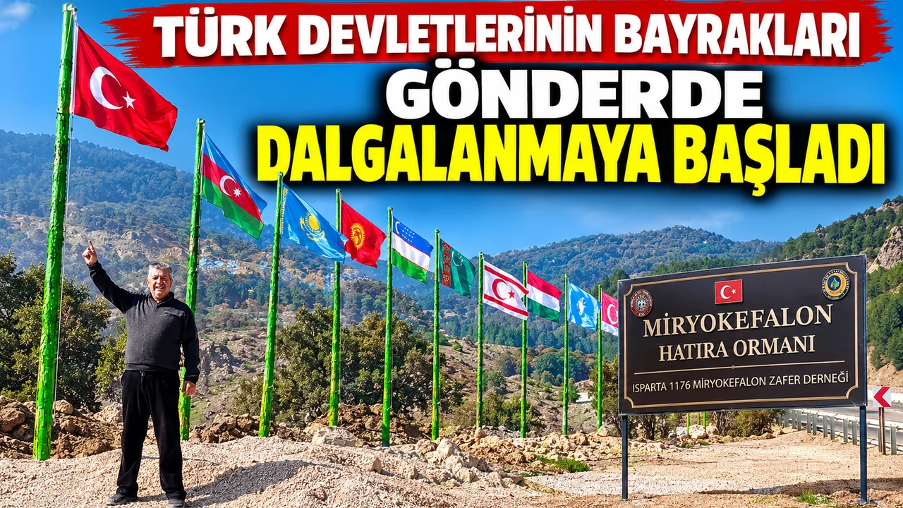 TÜRK DEVLETLERİNİN BAYRAKLARI GÖNDERDE DALGALANMAYA BAŞLADI