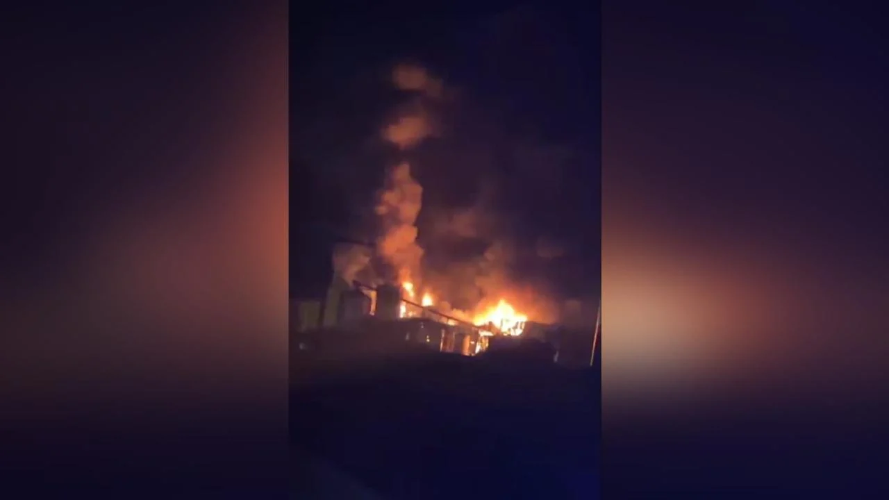 Bandırma'da yağ fabrikasında yangın