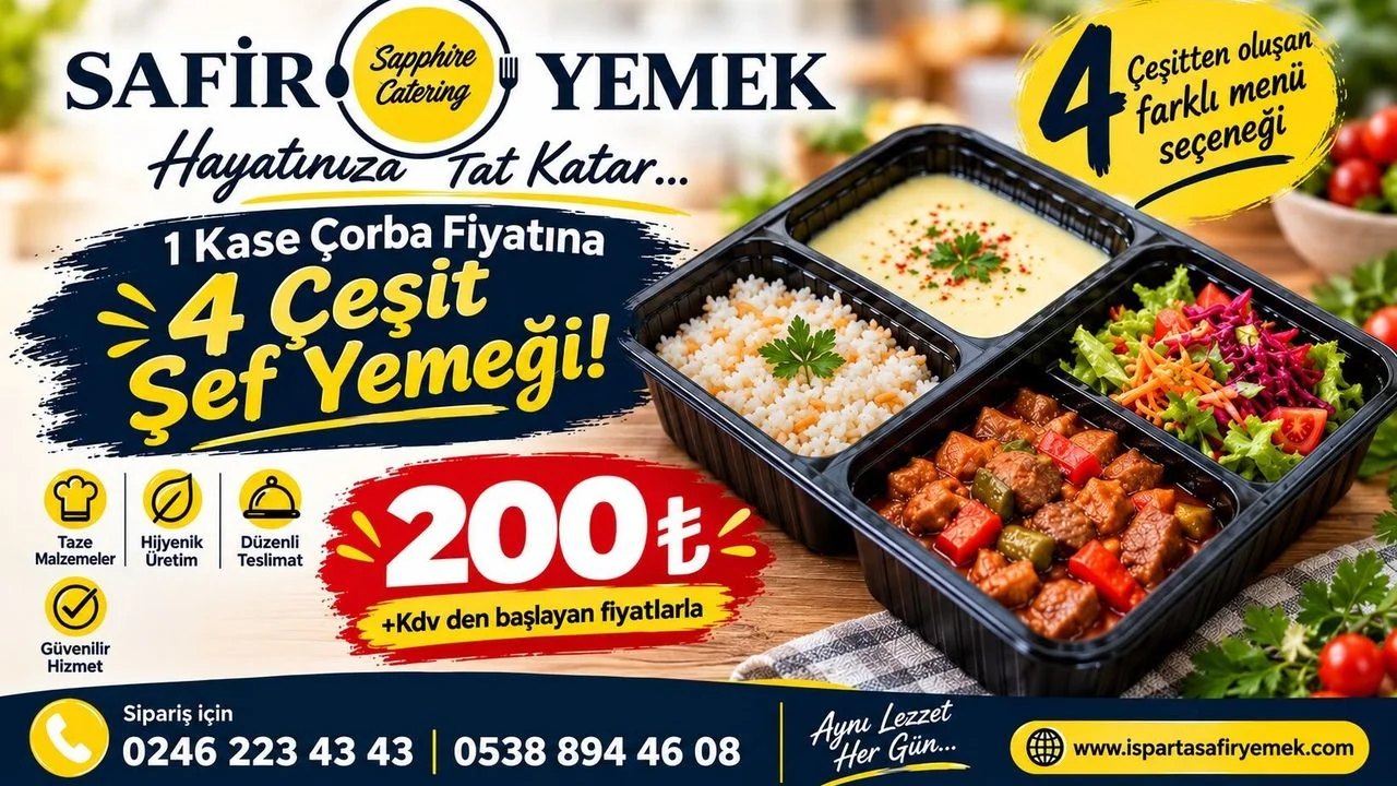 SAFİR YEMEK’TEN İŞ YERLERİNE EKONOMİK VE LEZZETLİ ÇÖZÜM