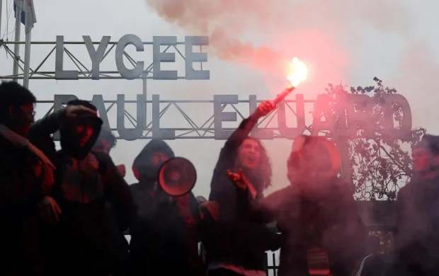 Fransa'daki lise öğrencilerinin eylemleri Belçika'ya sıçradı