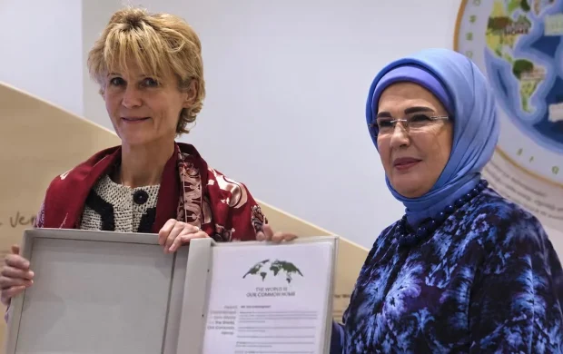 Emine Erdoğan, Kanada Başbakanı'nın eşi Carney ile Sıfır Atık Vakfını ziyaret etti