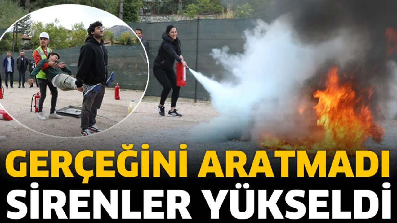 ISUBÜ'de yangın tatbikatı yapıldı