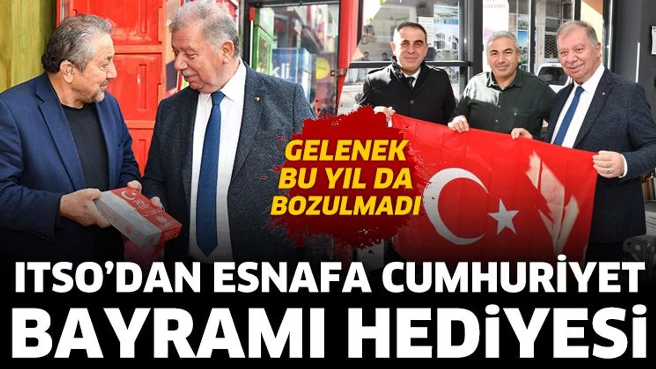 ITSO Geleneği Sürdürdü: Esnafa Türk Bayrağı Hediye Etti