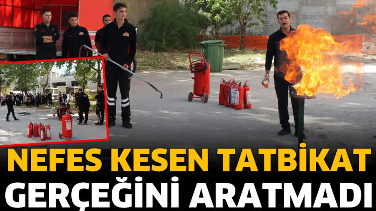 SDÜ Hastanesi Personelinden Yangına Karşı Nefes Kesen Tatbikat