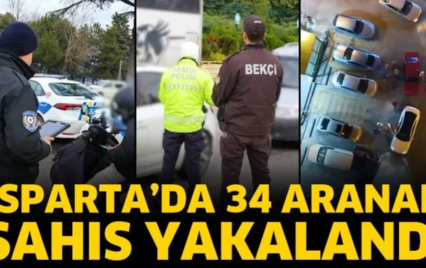 Isparta'da 34 aranan şahıs yakalandı