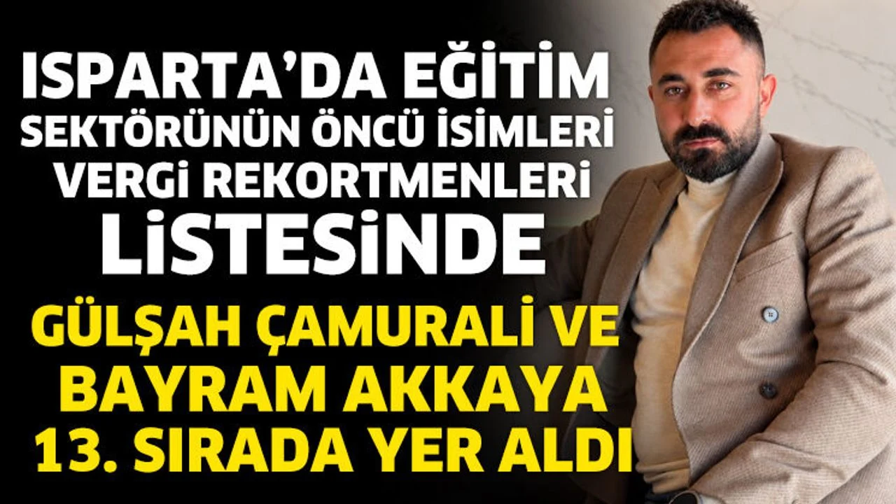 Isparta’da Eğitim Sektörünün Öncü İsimleri Vergi Rekortmenleri Listesinde