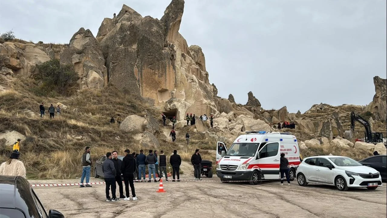 Kapadokya bölgesinde toprak kaymasına bağlı kaya düşmesi: 3 ölü