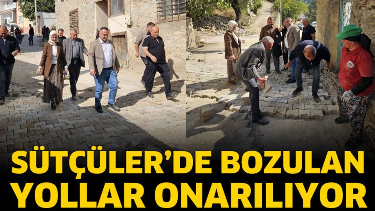 Sütçüler’de bozulan yollar onarılıyor