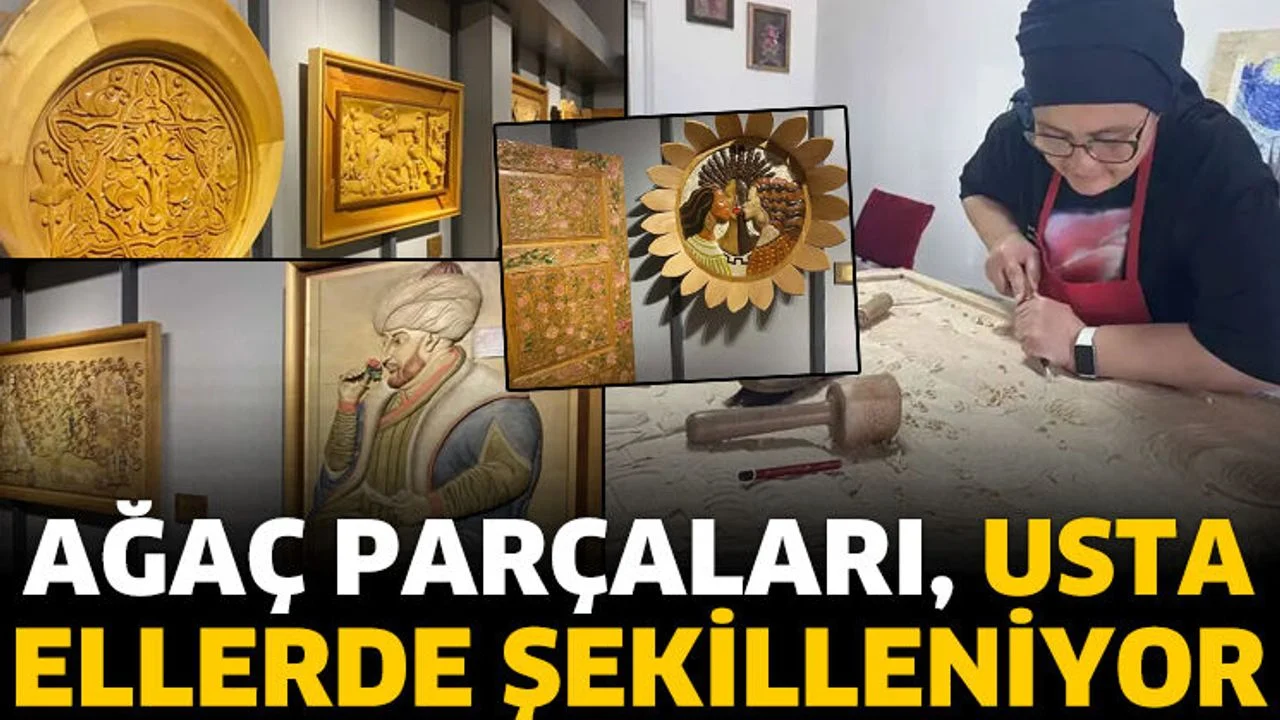 Ağaç parçaları, usta ellerde şekilleniyor
