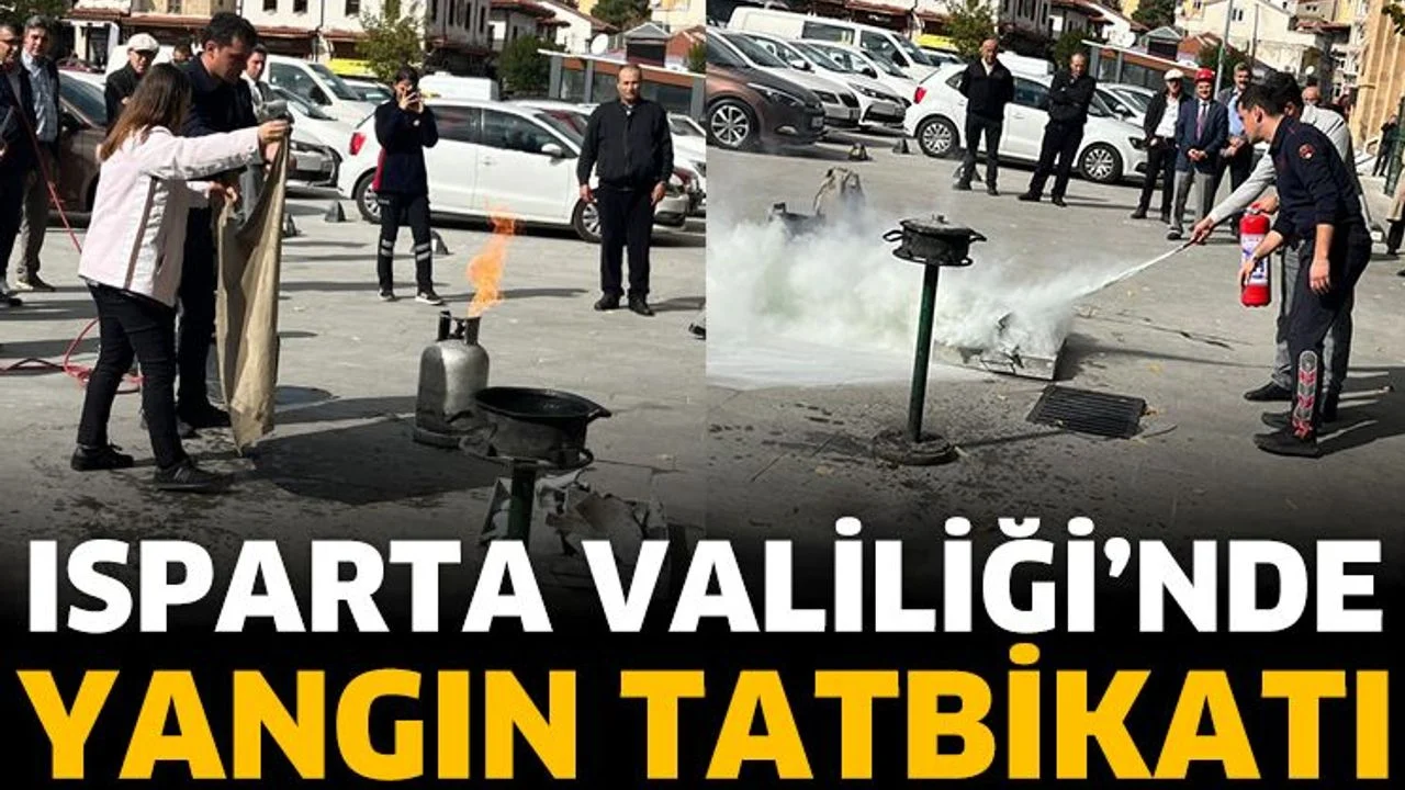 Isparta Valiliği’nde Yangın Tatbikatı