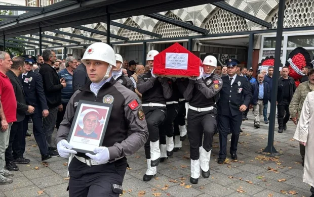 Rize'de hayatını kaybeden polis memuruna veda