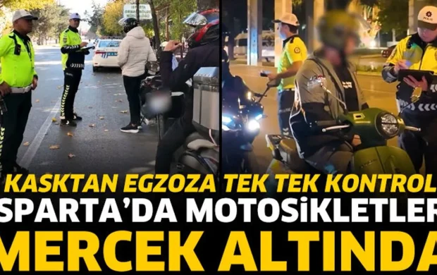 Isparta'da motosiklet sürücülerine sıkı denetim