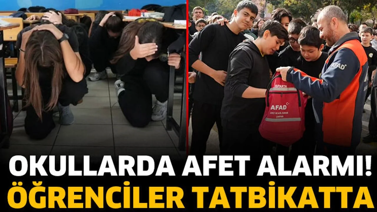 Isparta’da Okullarda Afet Tatbikatı Gerçekleştirildi