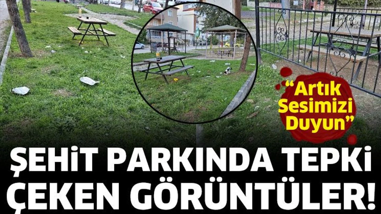 Şehit Parkında Tepki Çeken Görüntüler!