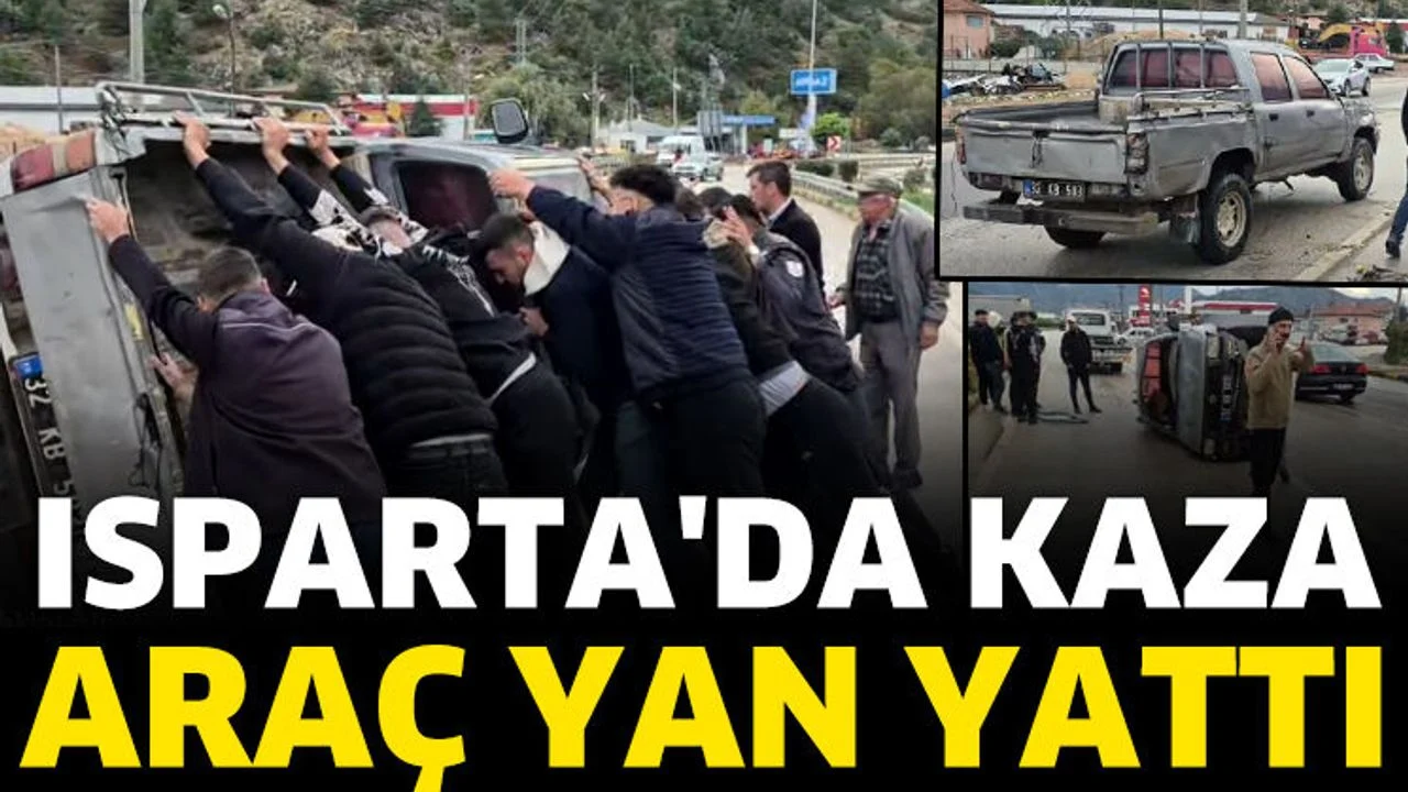 Araç Yan Yattı, Vatandaşlar Yardıma Koştu
