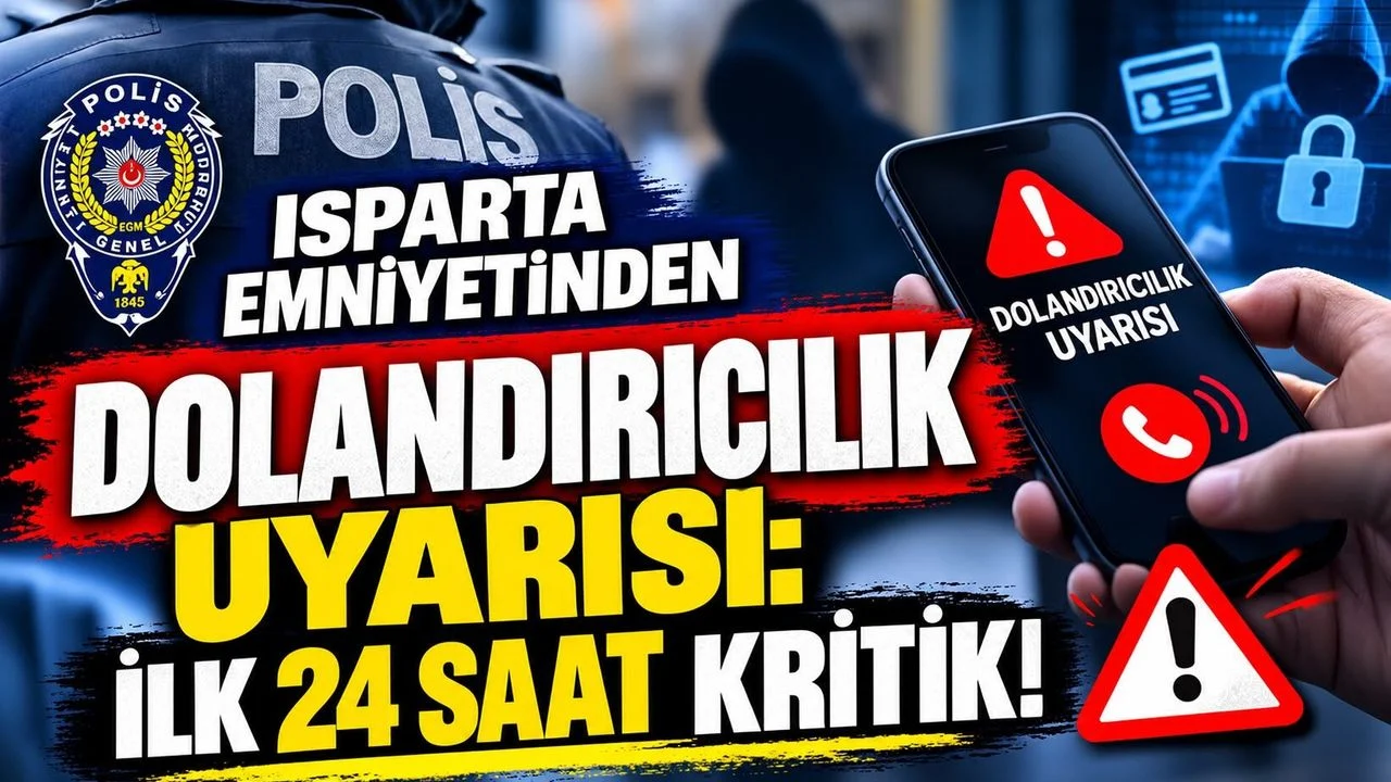 Isparta Emniyetinden Dolandırıcılık Uyarısı: İlk 24 Saat Kritik!