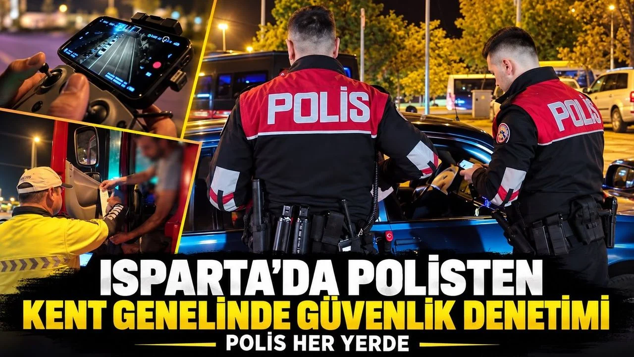 Isparta'da Polisten Eş Zamanlı Huzur Denetimi